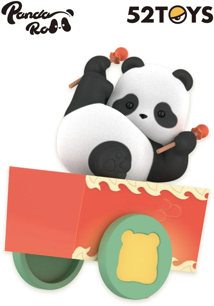 Panda Roll Blind Box Figures Dragon Boat Racing 10 cm - 1 Unidade Aleatória